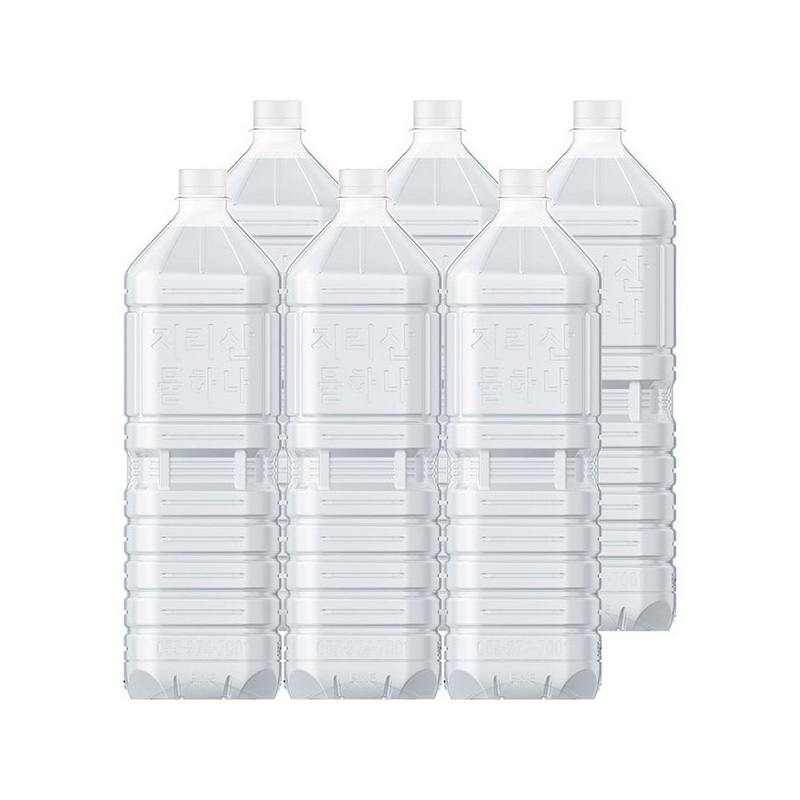 지리산물하나 eco 생수 무라벨, 2L*6개 (2만원이상주문시 무료배송)